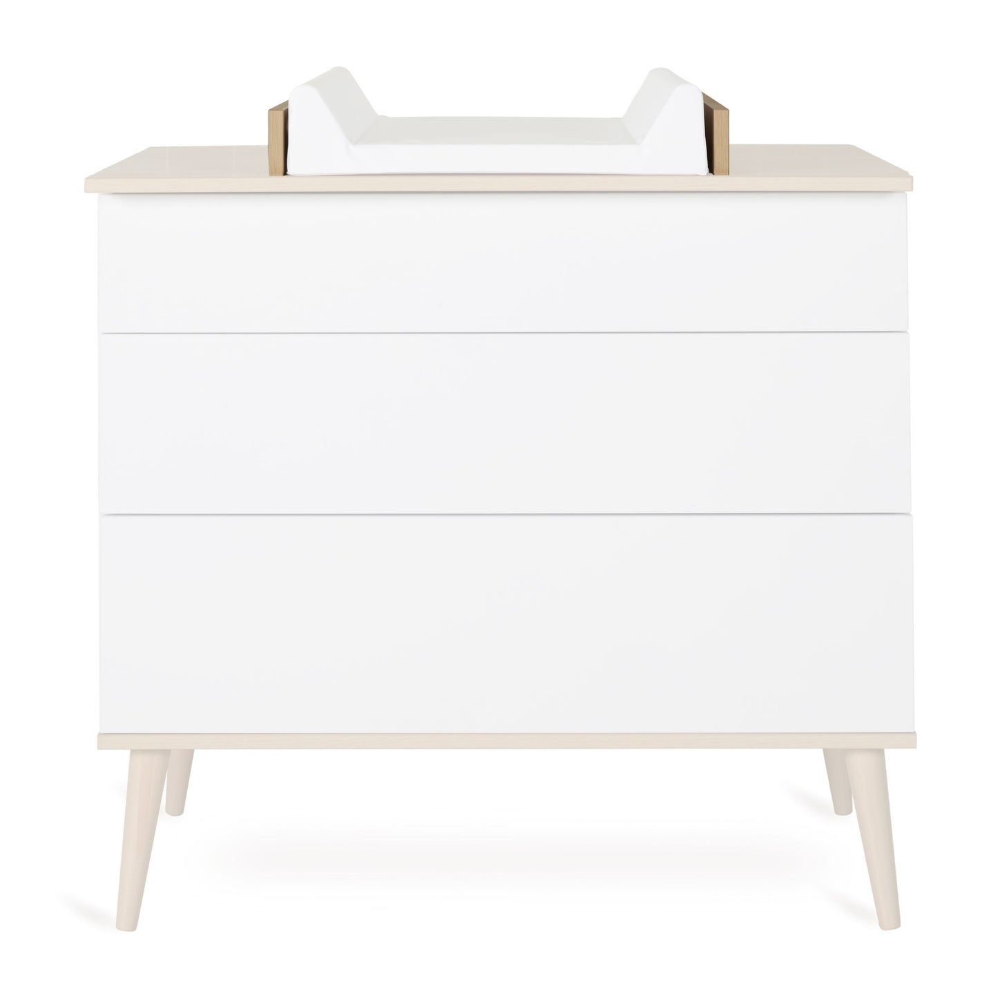 Quax 3-delige babykamer (meegroeibed L 140 x B 70 cm + commode + kast met 2 deuren) Flow White