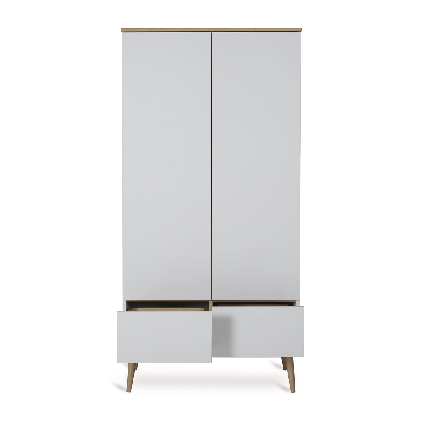 Quax 3-delige babykamer (meegroeibed L 140 x B 70 cm + commode + kast met 2 deuren) Flow White