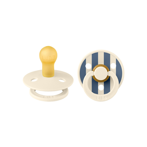 [31214901] Bibs Fopspeen + 0 maanden STUDIO Pack Pin Ivory Steel/Blue Mix - 2 stuks